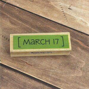 2009 STUDIO G MARCH 17 ST PATRICK'S DAY WOOD MOUNTED RUBBER STAMP BY KATIE & CO